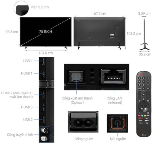 thong so ky thuat Tivi LG 75QNED80TSA 4K 75 inch QNED Smart