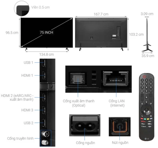 thong so ky thuat Tivi LG 75QNED80TSA 4K 75 inch QNED Smart