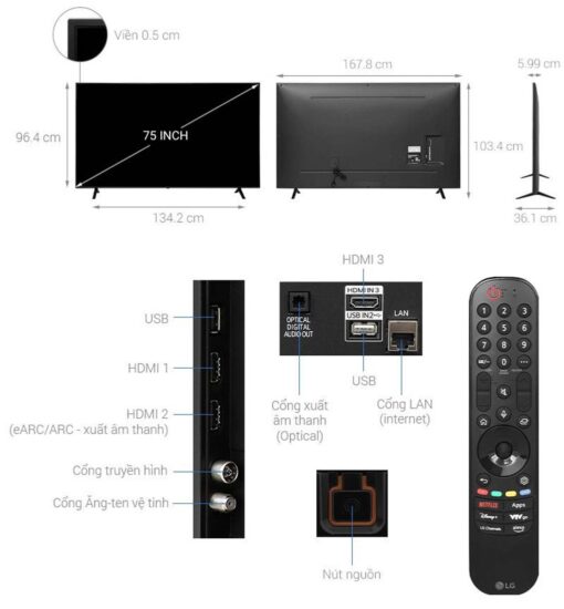 thong so ky thuat Tivi LG 75UR7550PSC 75 inch 4K LED Smart