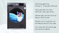tinh nang May giat Casper WF 85I140BGB 8.5Kg long ngang inverter 1