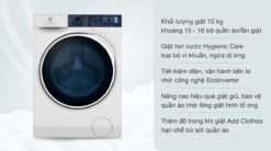 tinh nang May giat Electrolux EWF1024P5WB 10Kg long ngang inverter