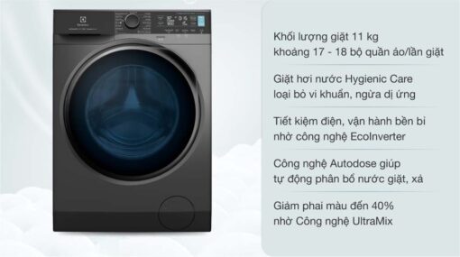 tinh nang May giat Electrolux EWF1141R9SB 11Kg long ngang inverter