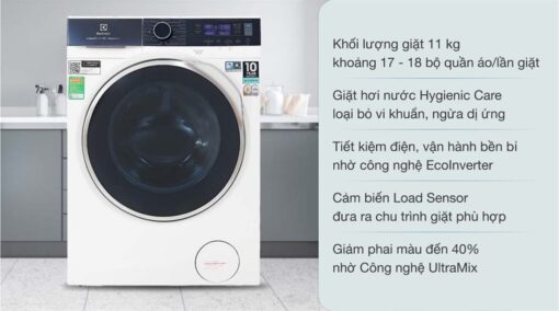 tinh nang May giat Electrolux EWF1142Q7WB 11Kg long ngang inverter