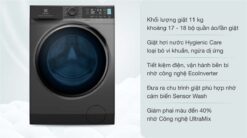 tinh nang May giat Electrolux EWF1142R7SB 11Kg long ngang inverter