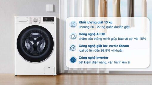 tinh nang May giat LG FV1413S4W 13Kg long ngang inverter