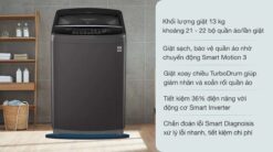 tinh nang May giat LG T2313VSAB 13Kg long dung inverter