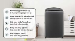 tinh nang May giat LG TV2519DV7B 19Kg long dung inverter