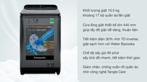 tinh nang May giat Panasonic NA FD10AR1BV 10.5Kg long dung inverter