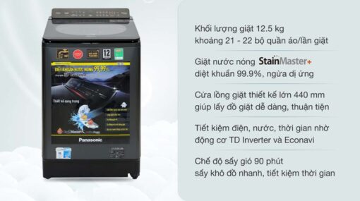 tinh nang May giat Panasonic NA FD125V1BV 12.5Kg long dung inverter
