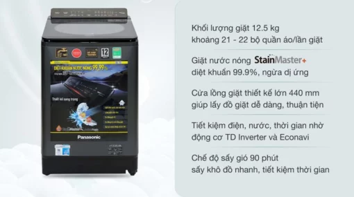 tinh nang May giat Panasonic NA FD125V1BV 12.5Kg long dung inverter