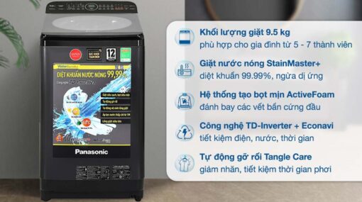 tinh nang May giat Panasonic NA FD95V1BRV 9.5Kg long dung inverter