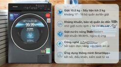 tinh nang May giat Panasonic NA V105FR1BV 10.5kg long ngang