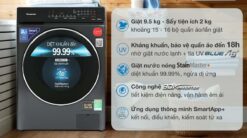 tinh nang May giat Panasonic NA V95FR1BVT 9.5Kg long ngang
