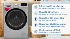 tinh nang May giat say LG FV1409G4V giat 9Kg say 5Kg long ngang inverter