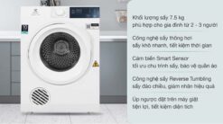 tinh nang May say quan ao Electrolux EDV754H3WB 7.5Kg