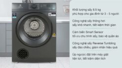 tinh nang May say quan ao Electrolux EDV854N3SB 8.5Kg