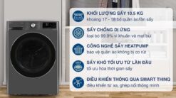 tinh nang May say quan ao LG DVHP50B 10.5Kg inverter