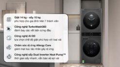 tinh nang Thap giat Say LG WashTower WT1410NHB giat 14Kg say 10Kg inverter
