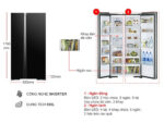Bản vẽ kỹ thuật Tủ Lạnh Hitachi Side By Side Inverter R-S800PGV0(GBK) 2 Cánh 595 Lít