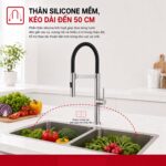 Vòi rửa bát HAFELE HT24-SH1F527 570.85.051 rút dây nóng lạnh - Ảnh 5