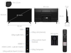 thong so ky thuat Tivi TCL 40S5400 40 inch Full HD LED Google