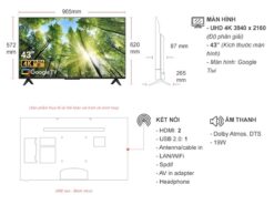 thong so ky thuat Tivi TCL 43P735 43 inch 4K LED Google