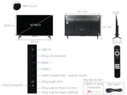 thong so ky thuat Tivi TCL 43P737 43 inch 4K LED Google