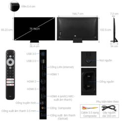 thong so ky thuat Tivi TCL 75C755 75 inch 4K QLED Mini LED Google