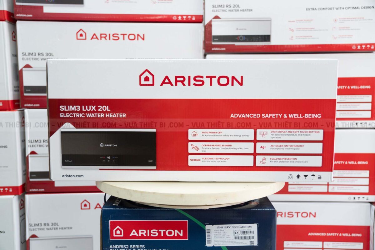 Bình nóng lạnh ARISTON SLIM3 20 LUX AG+ 20L lít (SL3) ngang gián tiếp 2.5FE 2500w - Ảnh 18