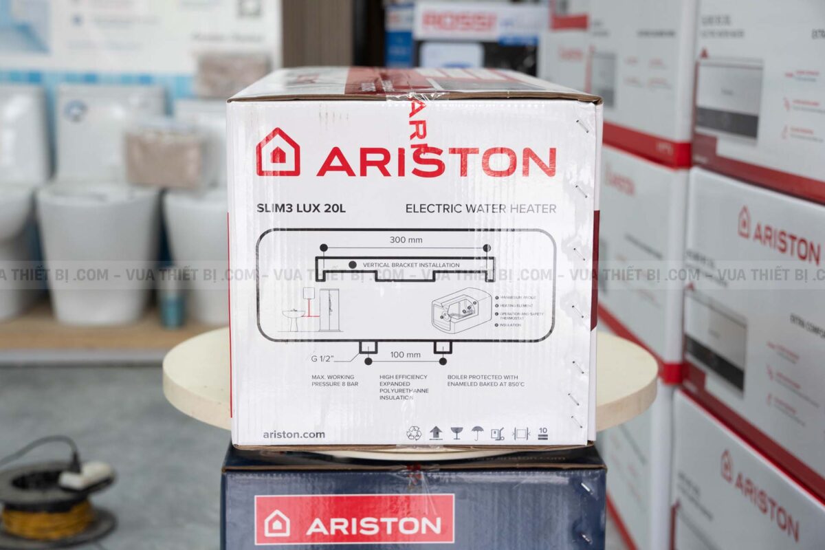 Bình nóng lạnh ARISTON SLIM3 20 LUX AG+ 20L lít (SL3) ngang gián tiếp 2.5FE 2500w - Ảnh 15