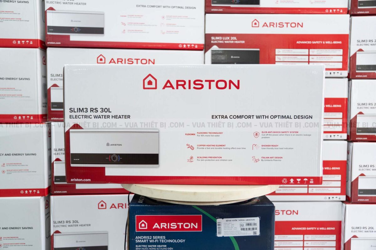 Bình nóng lạnh ARISTON SLIM3 20 RS 20L AG+ lít (SL3) ngang gián tiếp 2.5FE 2500W - Ảnh 9