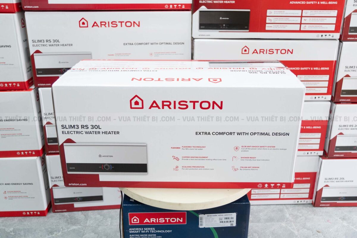 Bình nóng lạnh ARISTON SLIM3 20 RS 20L AG+ lít (SL3) ngang gián tiếp 2.5FE 2500W - Ảnh 8
