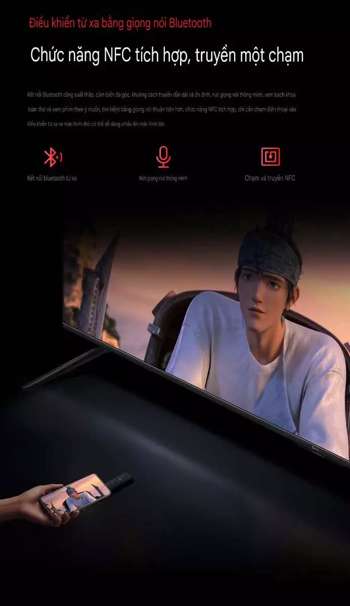 12 Truyen noi dung 1 cham voi NFC tivi xiaomi redmi max 85 90 100 inch 2025
