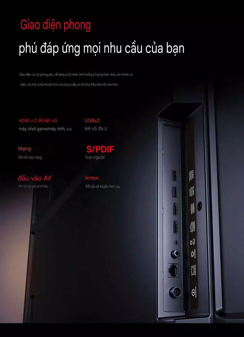 22 Ket noi da dang Linh hoat mo rong thiet bi tivi xiaomi redmi max 85 90 100 inch 2025