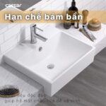 Chậu lavabo bán âm CAESAR LF5301 - Ảnh 9