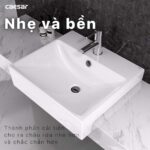 Chậu lavabo bán âm CAESAR LF5301 - Ảnh 10