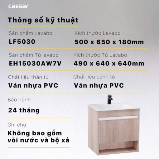 Tu lavabo CAESAR LF5030 EH15030AW7V15