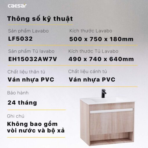 Tu lavabo CAESAR LF5032 EH15032AW7V16