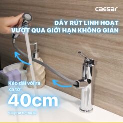 Voi lavabo CAESAR B196C day rut nong lanh06