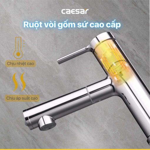 Voi lavabo CAESAR B196C day rut nong lanh11