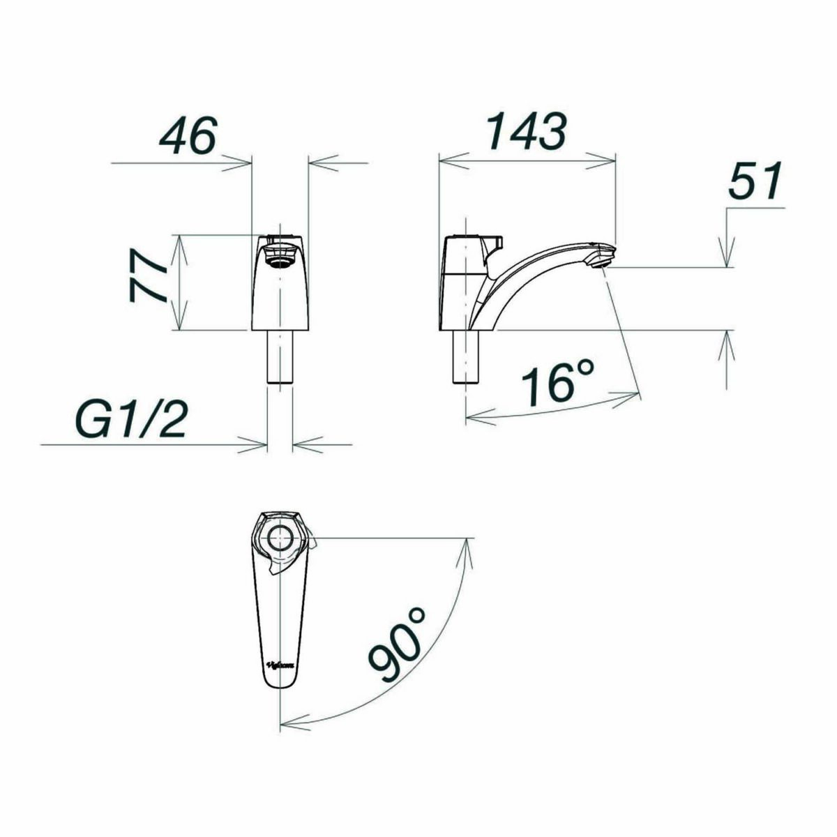 Vòi lavabo VIGLACERA VG107 nước lạnh - Ảnh 2