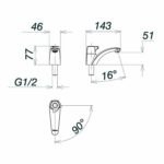 Vòi lavabo VIGLACERA VG107 nước lạnh - Ảnh 2