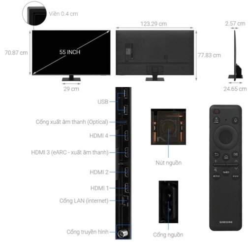 thong so ky thuat Tivi Samsung QA55Q70DAKXXV 55 Inch 4K QLED Smart