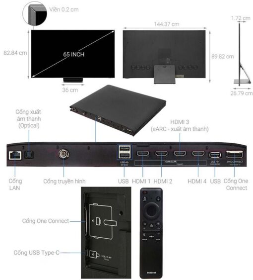 thong so ky thuat Tivi Samsung QA65QN800DKXXV 65 Inch 8K Neo QLED Smart
