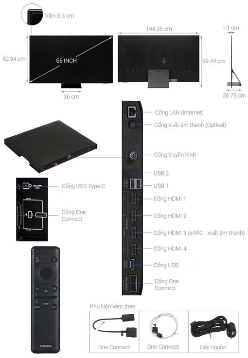 thong so ky thuat Tivi Samsung QA65S95DAKXXV 65 Inch 4K OLED Smart 1