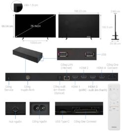 thong so ky thuat Tivi Samsung QA75LS03DAKXXV The Frame 75 Inch 4K QLED Smart