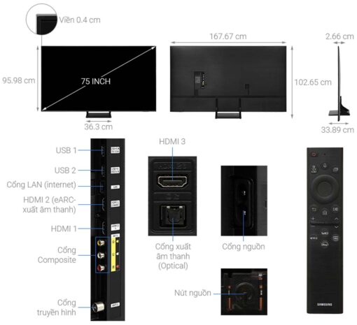 thong so ky thuat Tivi Samsung QA75Q60BAKXXV 75 Inch 4K QLED Smart