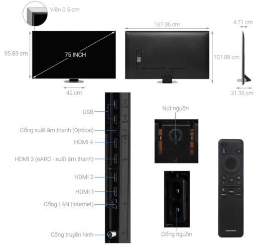 thong so ky thuat Tivi Samsung QA75Q80DAKXXV 75 Inch 4K QLED Smart