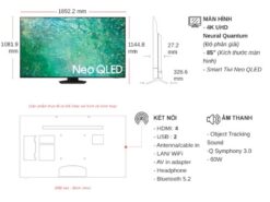 thong so ky thuat Tivi Samsung QA85QN85CAKXXV 85 Inch 4K Neo QLED Smart