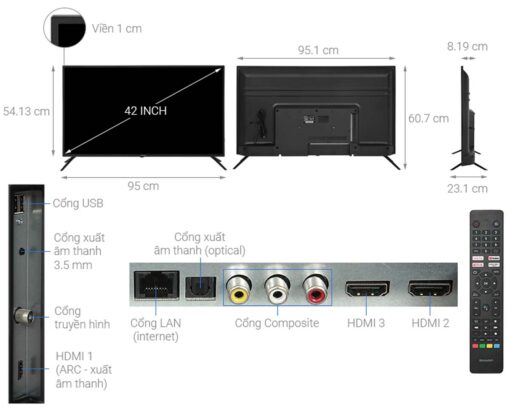 thong so ky thuat Tivi Sharp 2T C42EG2X 42 inch Full HD LED Android